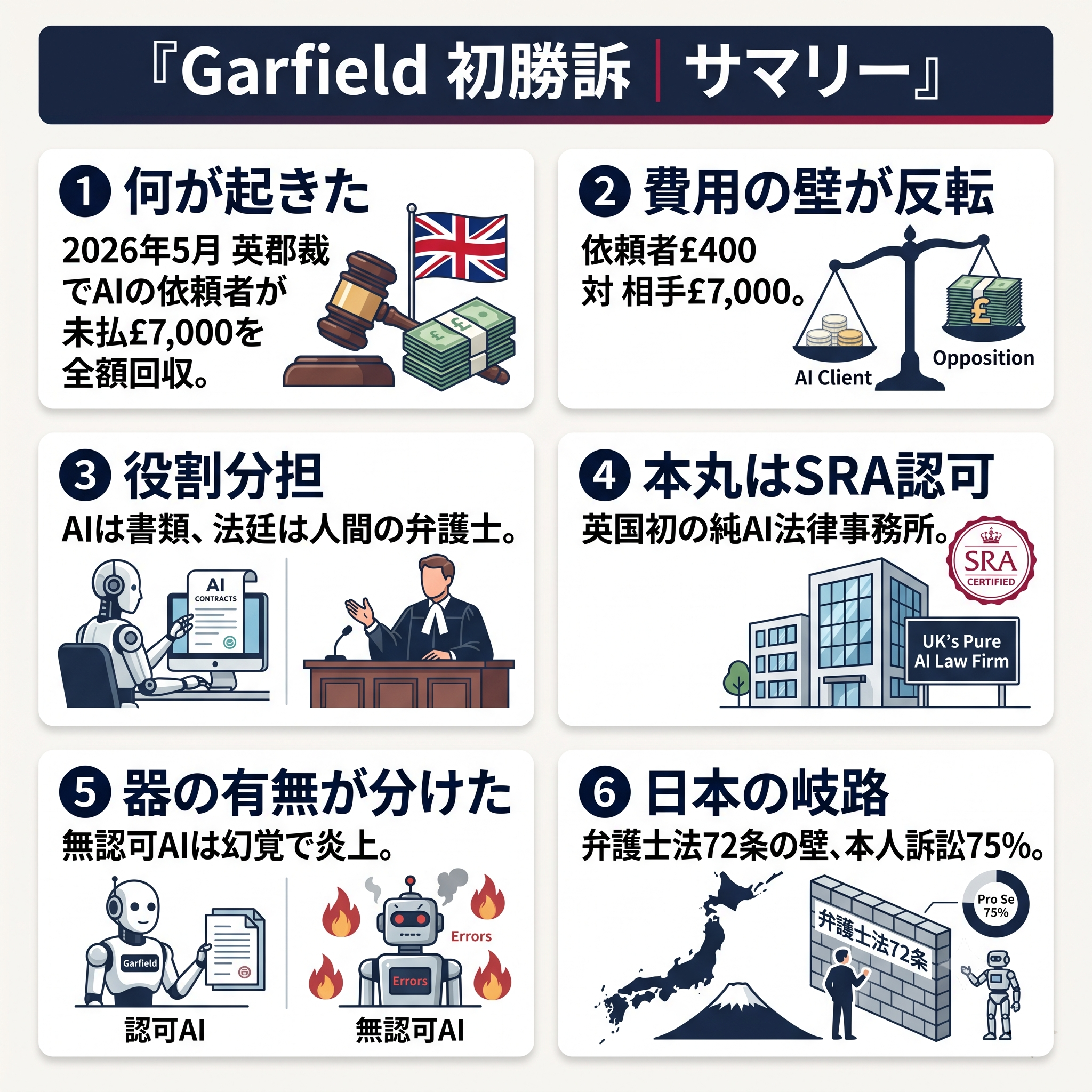 AI法律事務所の初勝訴 Executive Summary（情報図解）
