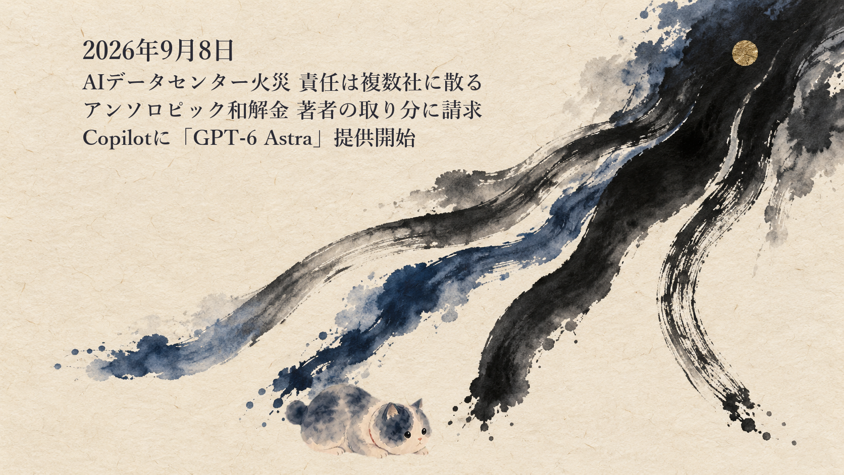 AIニュースまとめ 9月8日——32億ドルのAIデータセンター火災で責任の所在が散らばりAnthropicの和解金に出版社と代理人が請求しMicrosoftがCopilotでGPT-6 Astraの提供を開始