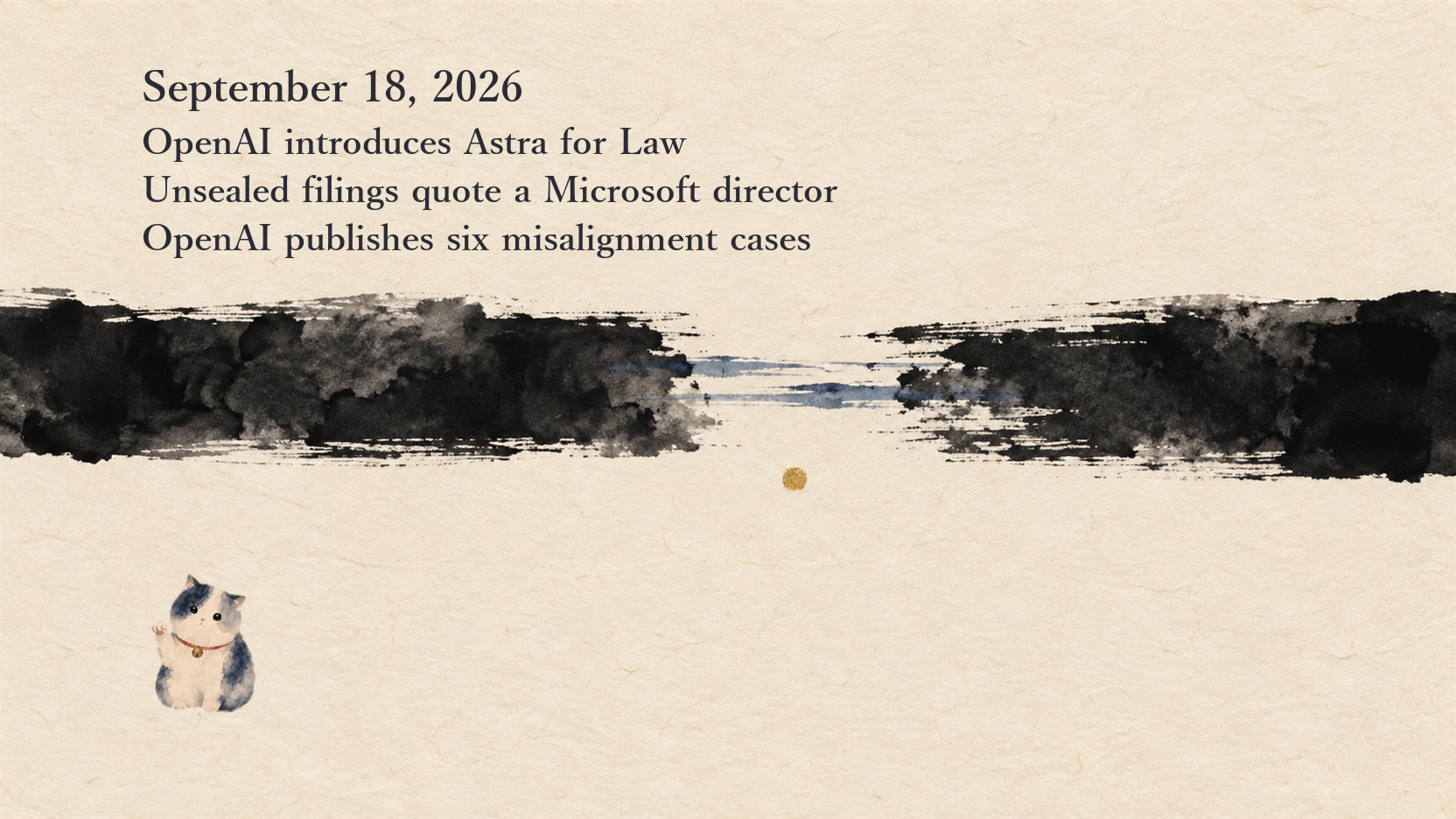 AI News Briefing — September 18: OpenAI builds a legal foundation on GPT-6 Astra, unsealed filings quote a Microsoft exec on 