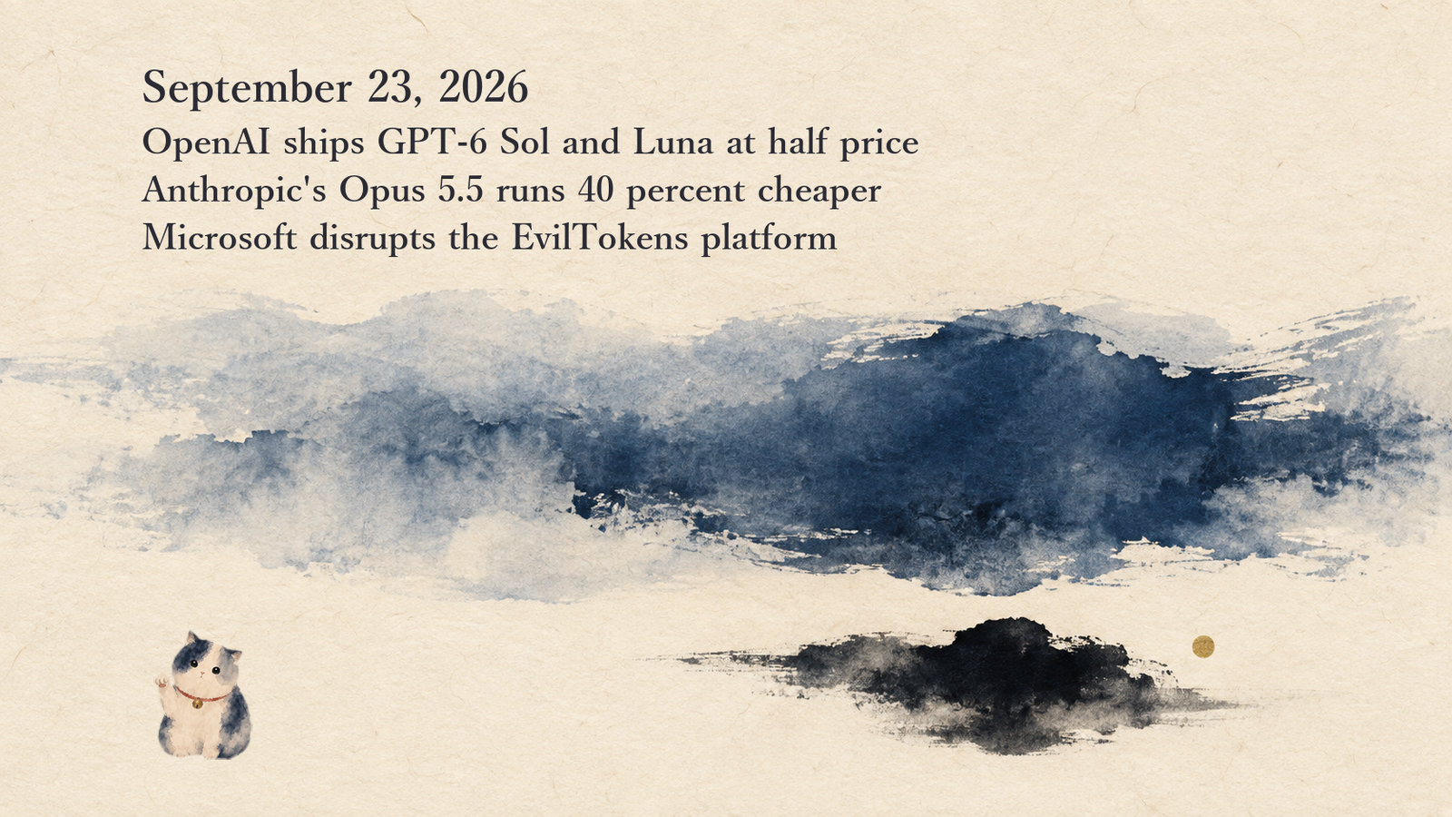 AI News Briefing — September 23: OpenAI ships GPT-6 Sol and Luna at half price, Anthropic ships Claude Opus 5.5 at 40 percent less