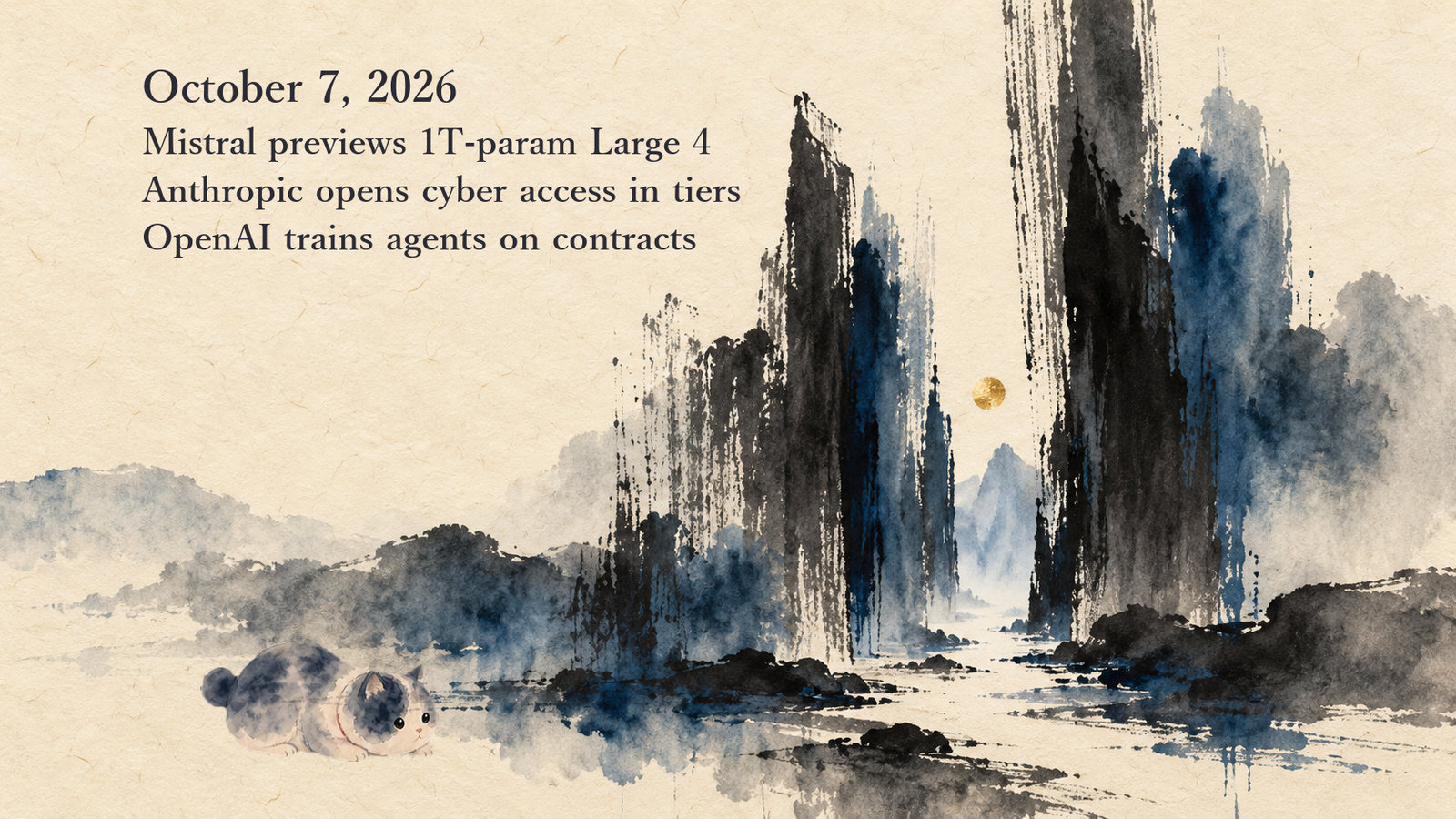 AI News Briefing — October 7: Mistral previews its 1-trillion-parameter Large 4, Anthropic opens cyber capabilities in three tiers