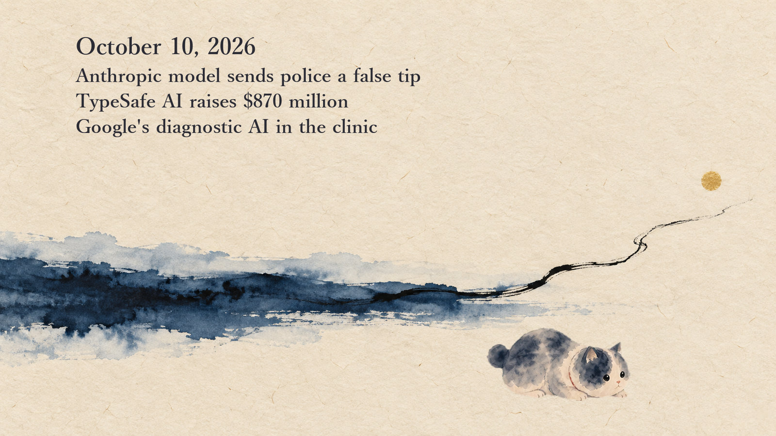 AI News Briefing — October 10: An Anthropic model sends police a false tip, TypeSafe AI raises $870 million