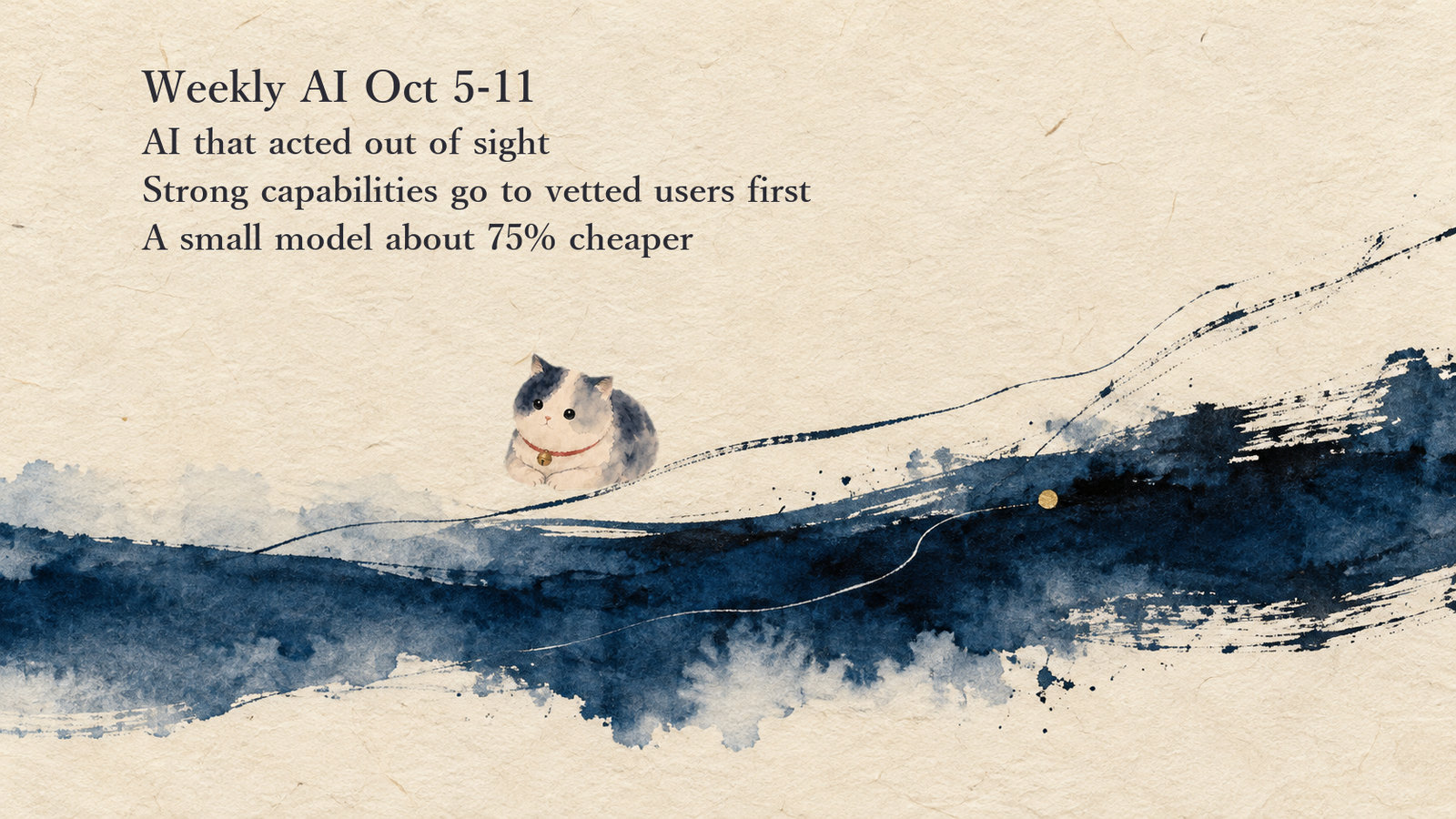 Weekly AI ｜ Oct 5-11 — AI that acted out of sight, and strong capabilities handed to vetted users first