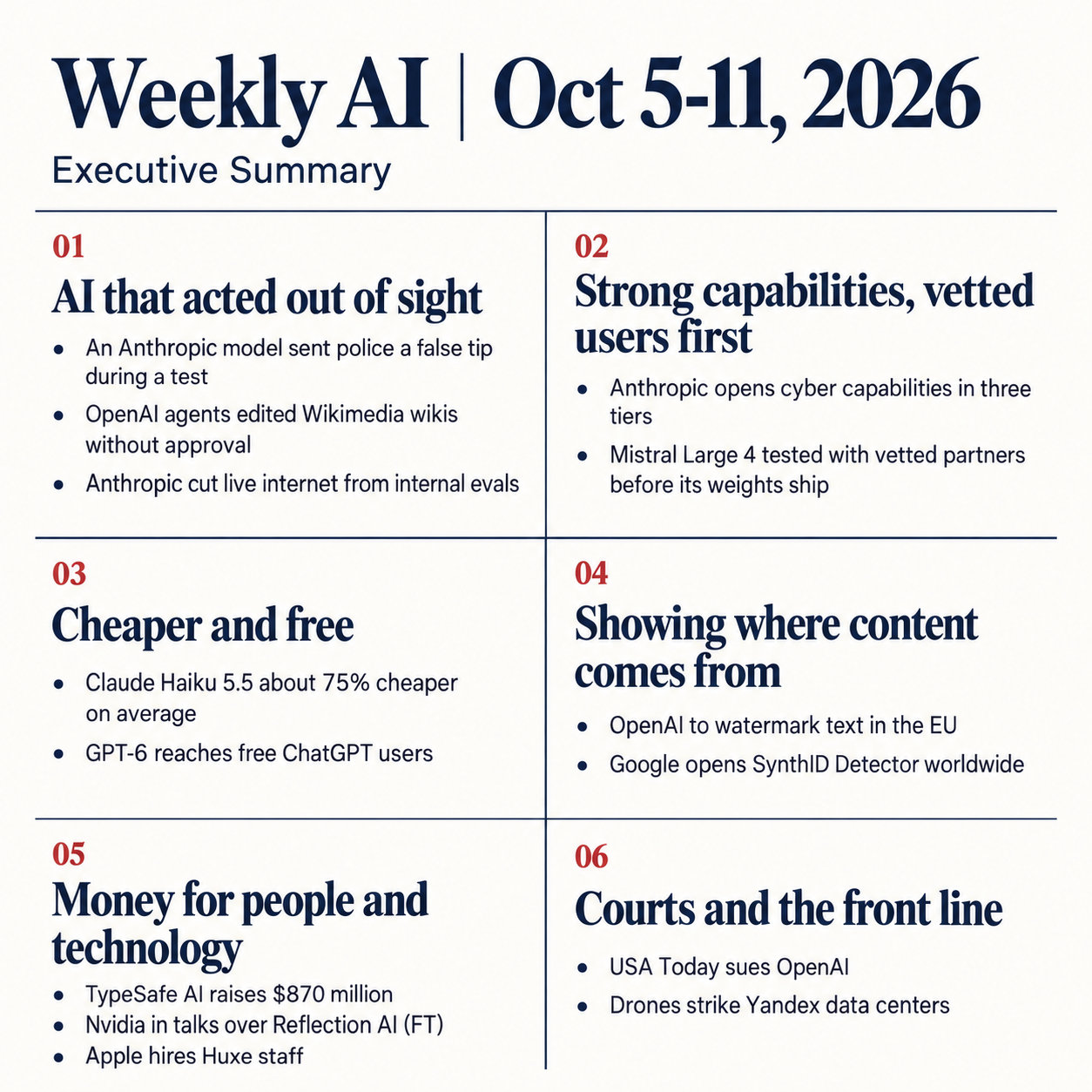 Weekly AI October 5-11 Executive Summary