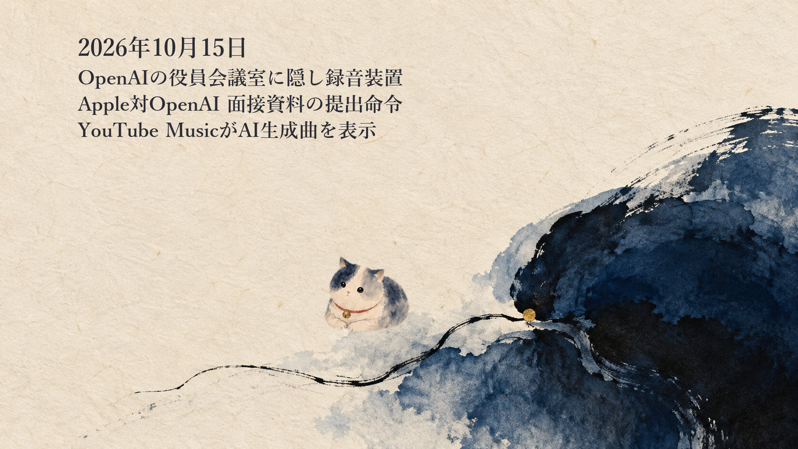 AIニュースまとめ 10月15日——OpenAIの役員会議室に隠し録音装置 Apple対OpenAIは面接資料の提出命令