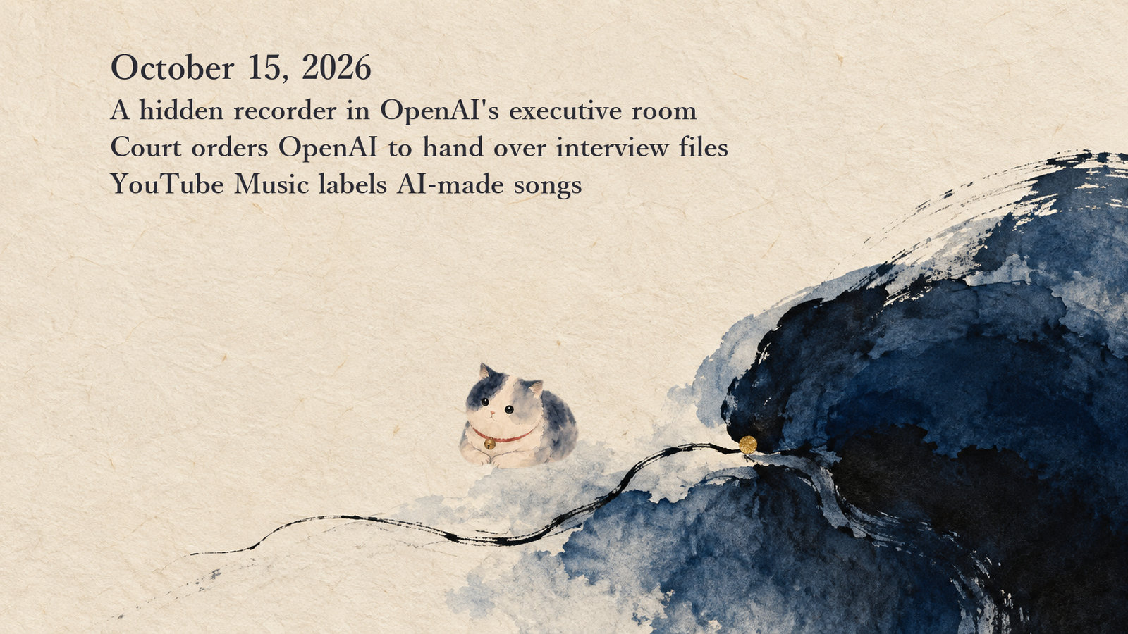 AI News Briefing — October 15: A hidden recorder in OpenAI's executive room, and a court order in Apple v. OpenAI