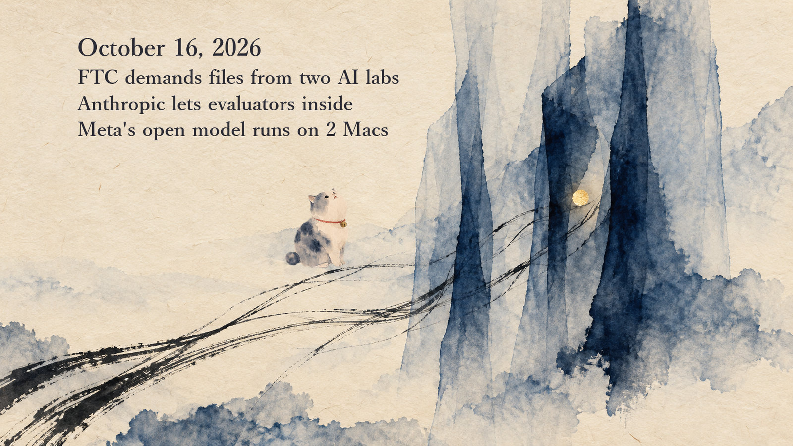 AI News Briefing — October 16: The FTC demands safety files from OpenAI and Anthropic, and Meta's open model runs on two Macs