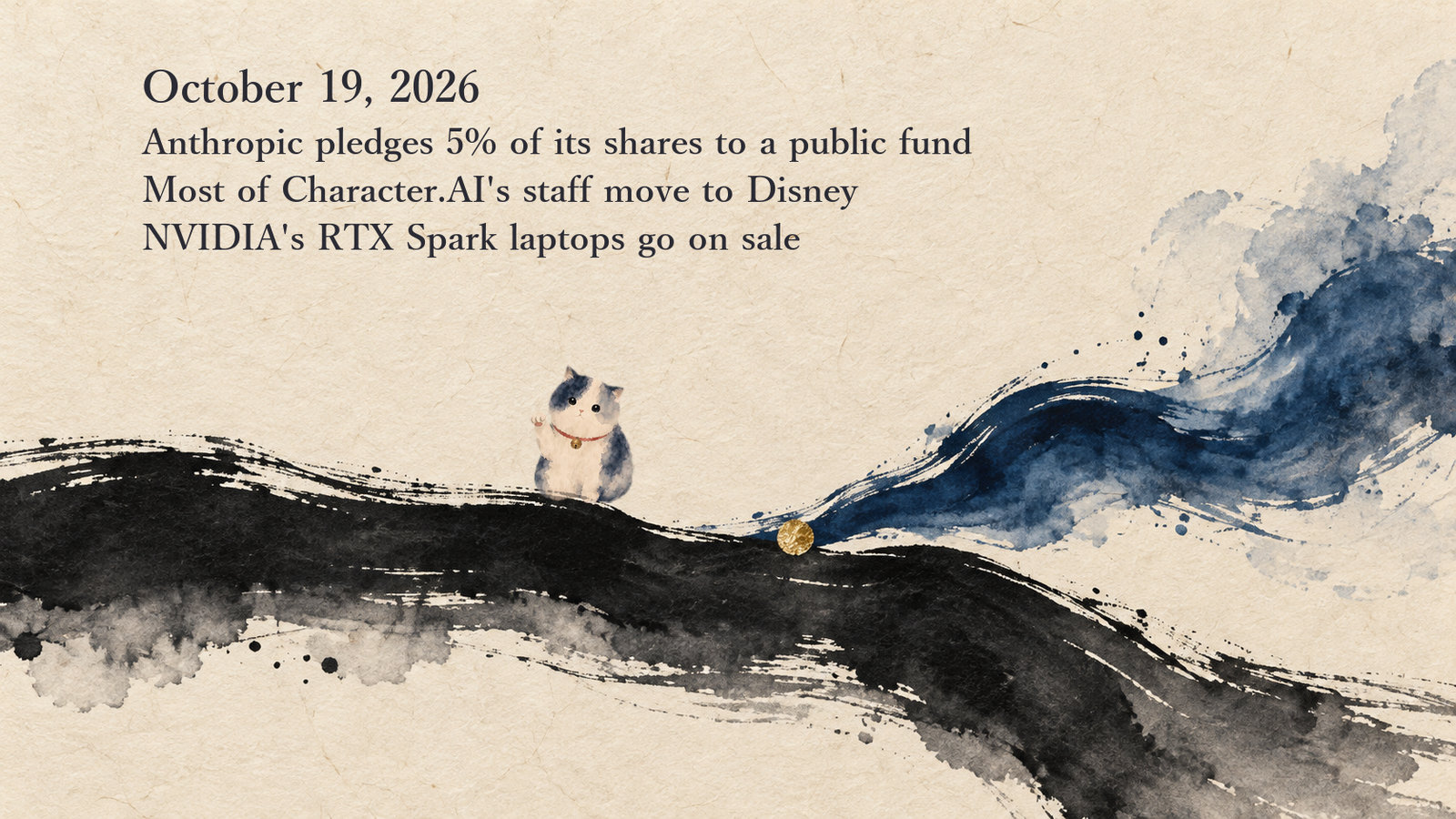 AI News Briefing — October 19: Anthropic puts 5% of its shares into a public benefit fund, and most of Character.AI's staff move to Disney