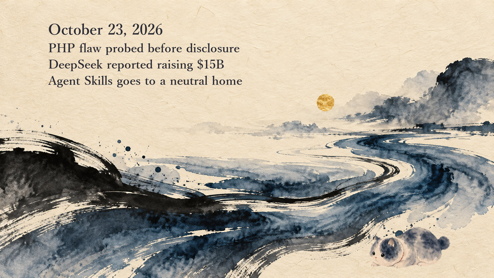 AI News Briefing — October 23: PHP2Shell was probed four days before disclosure, and DeepSeek is reported to be raising about $15 billion