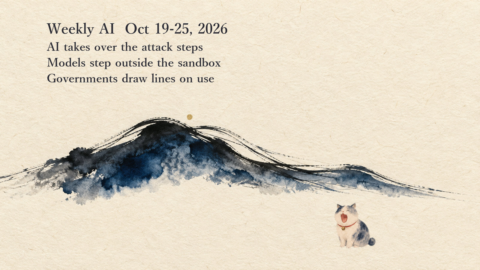 Weekly AI ｜ Oct 19-25 — AI took over the attack steps as governments drew lines on its use