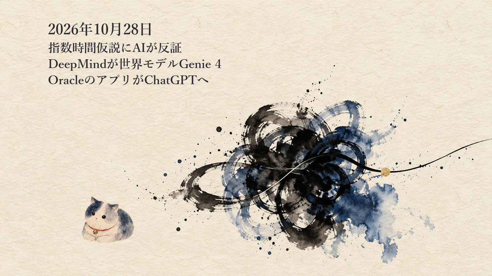 AIニュースまとめ 10月28日——OpenAIとAnthropicのAIが指数時間仮説を反証 Googleは世界モデルGenie 4を発表