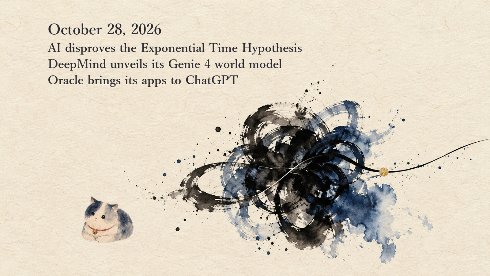 AI News Briefing — October 28: OpenAI and Anthropic models disprove the Exponential Time Hypothesis, Google unveils Genie 4