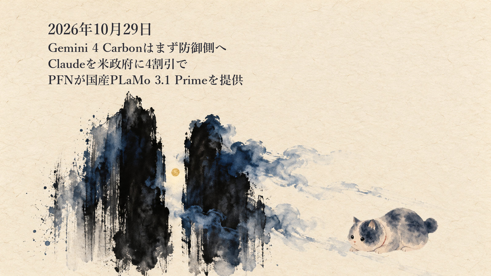 AIニュースまとめ 10月29日——GoogleがGemini 4 Carbonをまずサイバー防御の担い手へ AnthropicはClaudeを米政府に4割引で